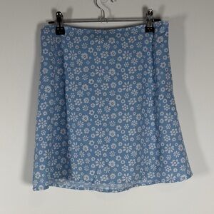 NWT Hollister Light Blue Floral Mini Skirt